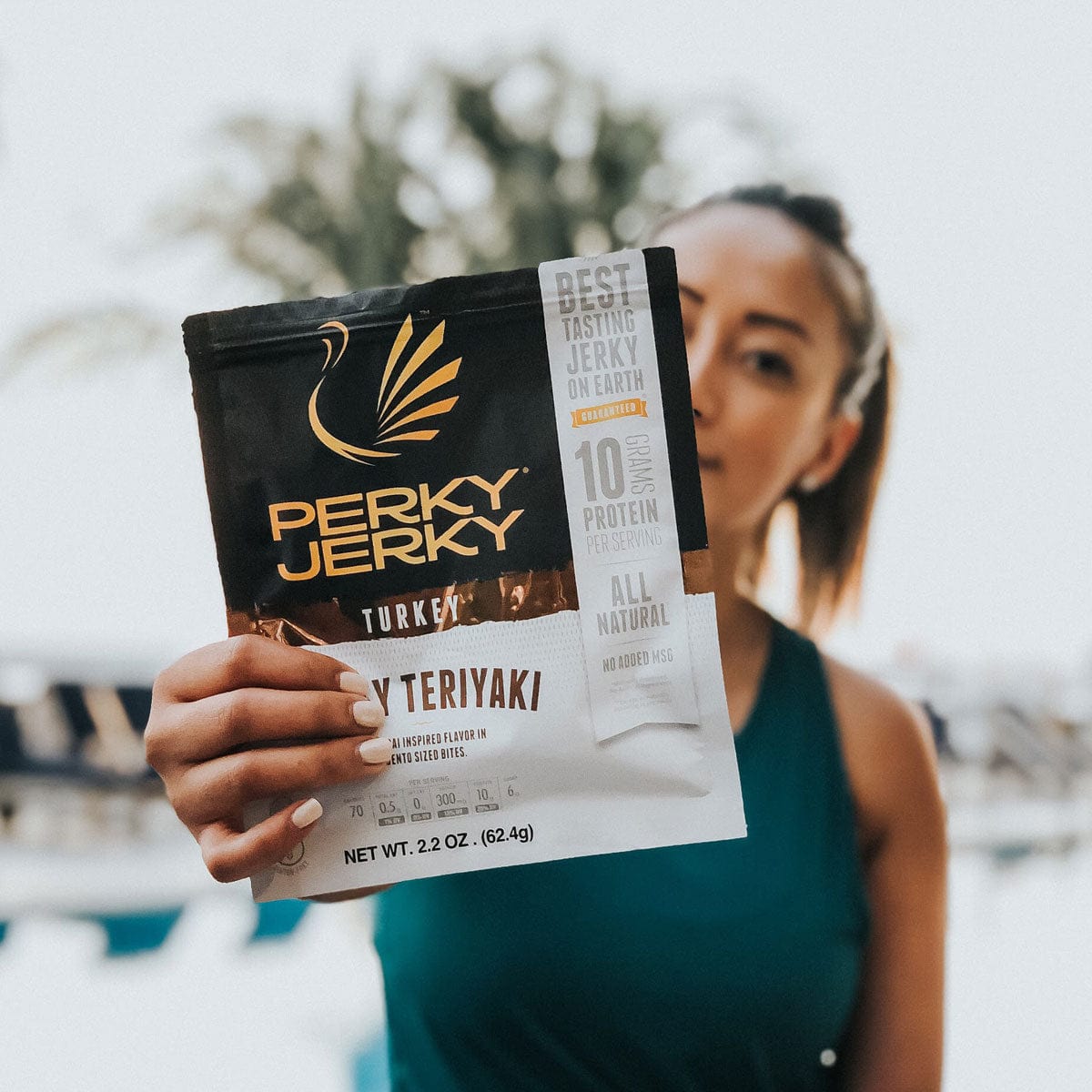 Perky Jerky Turkey Tasty Teriyaki Jerky 2.2oz Bag makes the perfect snack!