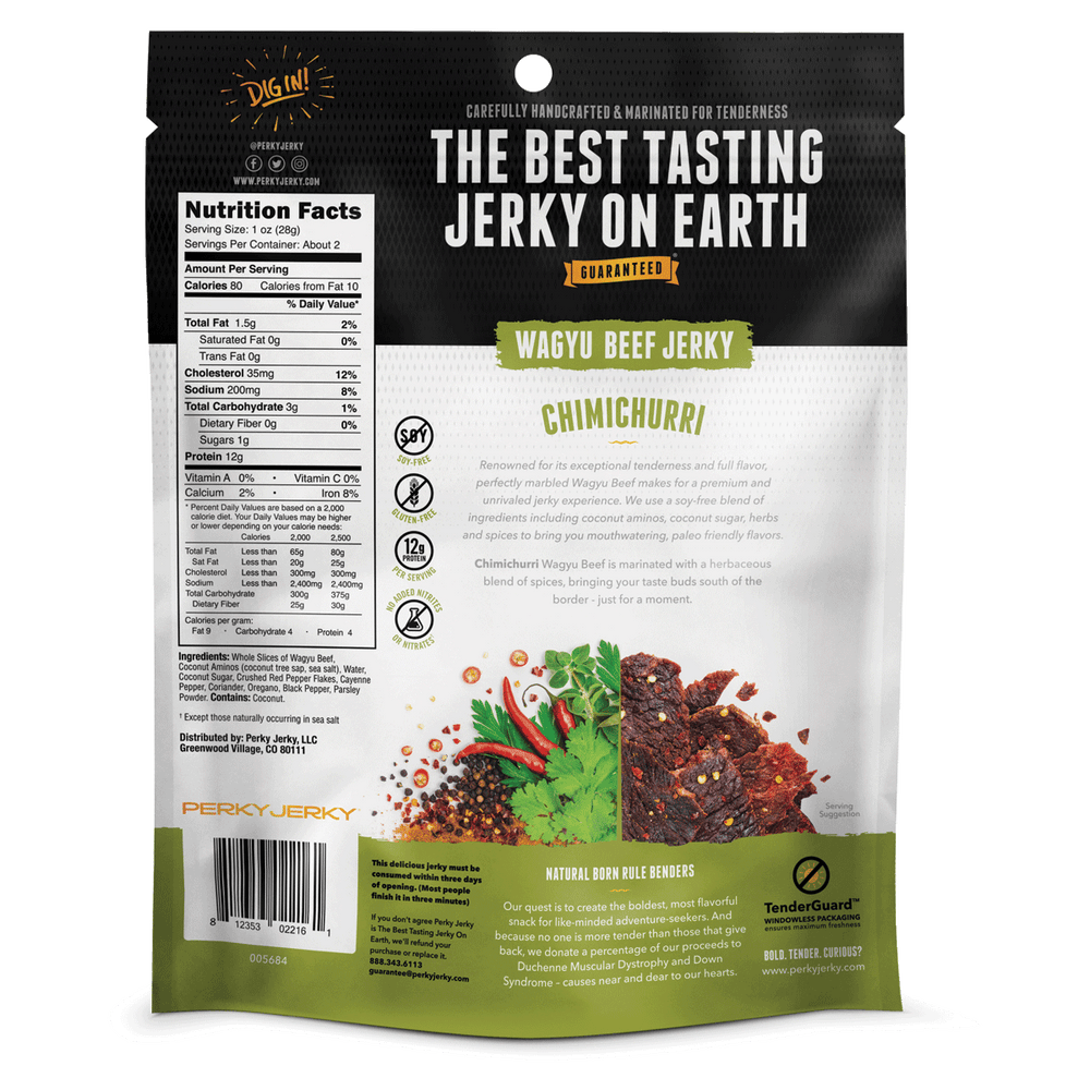 Chimichurri Wagyu Beef Jerky - Keto Friendly