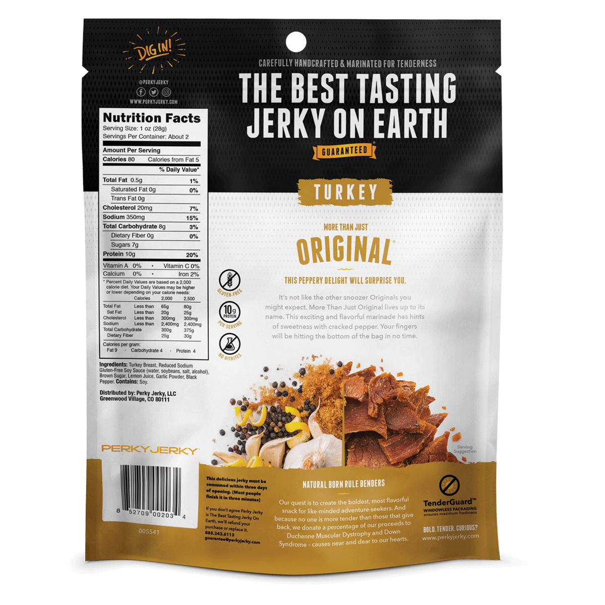 More Than Just Original Turkey Jerky 2.2oz Perky Jerky Perky Jerky